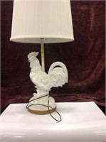 White Porcelin Rooster Lamp