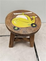 SMALL WOODEN HELICOPTER CHILDS STOOL