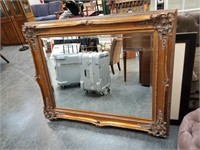 LARGE ORNATE WALL MIRROR GOLD GORGEOUS