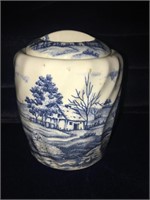 Nasco Blue River Japan Container,  Bottom chipped