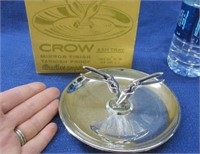mid-century chrome "crow ashtray"