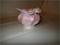 Fenton glass pink vase