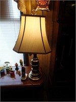 Brass lamp and shade