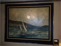 Large framed sea scape art
