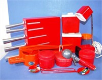 Basket of red cookware