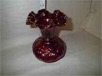 Fenton glass cranberry vase