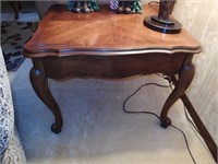 Wood end table