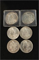 6 Morgan Silver Dollars 1878s, 1879, 1880, 1888,