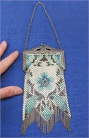 antique "mandalian" turquoise mesh purse