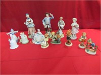 Vintage Figurines & Bells: 13 piece lot