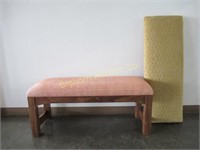 Hand Crafted Bench w/ 2 Changeable Padded Seats
