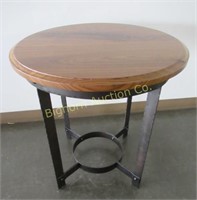 Hand Crafted Round Table 30" Walnut Top w/ Metal