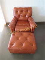 Leather Chair w/ Ottoman Made by Classic Leather