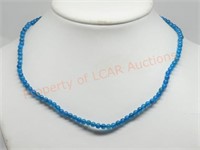 Sterling Silver Apatite Bead Necklace