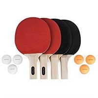 The Upstreet Box Set: 4 Ping Pong Paddles with 3
