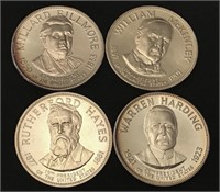 Four Sterling Silver Presidential Commemorative