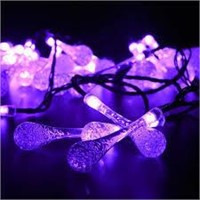 ROHS 8-Mode LED Water Drop Solar String Lights