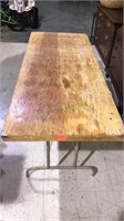 Heavy duty plywood folding table, 30 inches tall