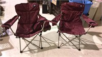 Pair of northwest territory folding chairs with
