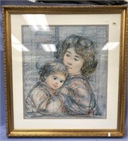 Hibel, Mother and child, frame size 31" x28"