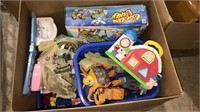 Box a lot of toys including track robot toy