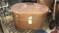 Antique boiler with the lid, the base is copper