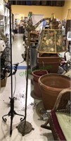 Two vintage floor lamps one has the