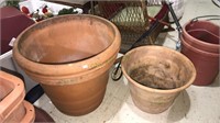 24 and 18 inch terra-cotta planters (793)