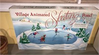 Department 56 village animated skating pond the