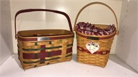 2- Longaberger baskets, 2008 Christmas collection