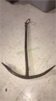 Antique iron boat anchor, 24 inches long 18