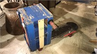 Vintage homemade skateboard milk crate scooter,