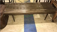 Wood slat bench, 15 48 x 18, (793)