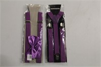 (2) Pair of Purple Suspenders
