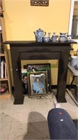 Fake fireplace mantle, freestanding, even has