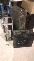 Three vintage storage cases all different sizes