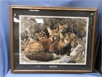 Carl Brender  print, "Full House"  double matted a