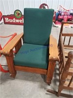 Oak chair w/ cushion