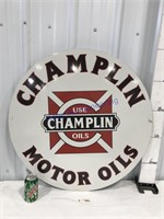 Champlin motor oils round sign