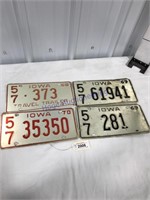 4 license plates