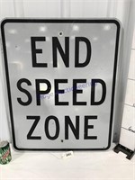 End Speed Zone sign