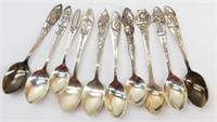 (10) Sterling Souvenir Spoon Collection