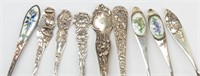 Sterling Silver Floral Souvenir Spoons Collection