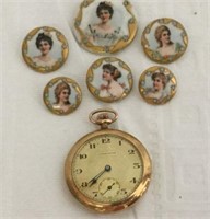 Porcelain Victorian Style Buttons, Consumate