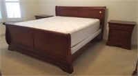 Sleigh King Size bed and mattress