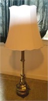 Brass Lamp w/ Chanti Bottle Style Base