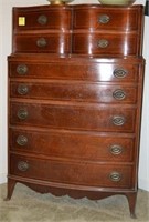Queen Anne Style Antique Chest w/ 7 Drawers