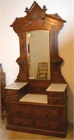 Antique Marble Top Victorian Dresser
