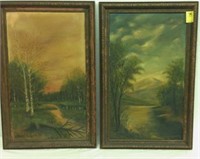 (2) Oil on Canvas Early Landscape Paintings