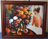 Oil on Canvas Painting "Triumph Flowers"
